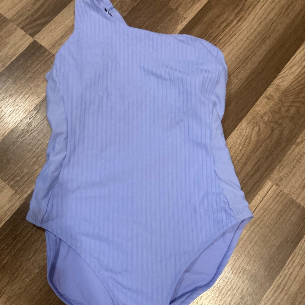Ribbed Athleta One Peice Periwinkle SwimSuit Size Small